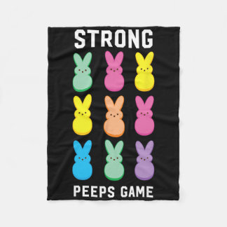 Bunnies Easter Strong Bunnies Game Clic Bunnies  Fleece Blanket