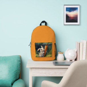 Bunnies Galore  Printed Backpack