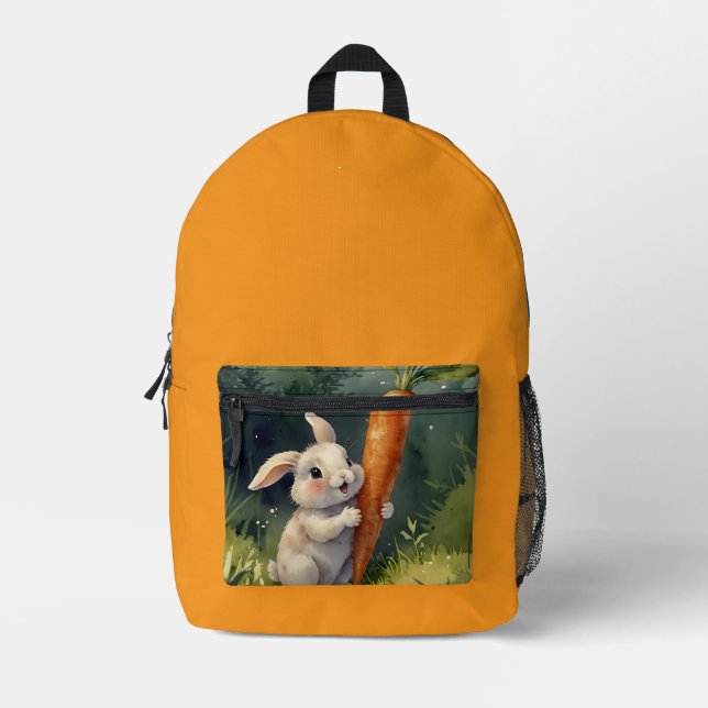 Bunnies Galore  Printed Backpack (Front)