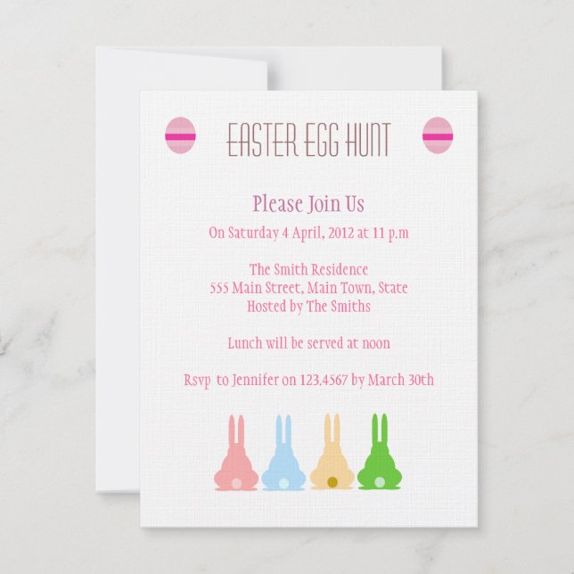 Bunnies Invitation (Front)