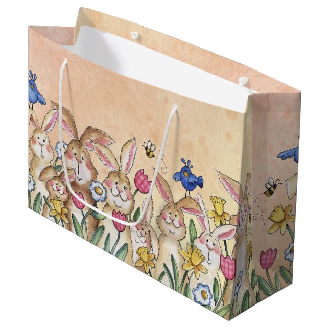 Bunnies Large Gift Bag (Front Angled)