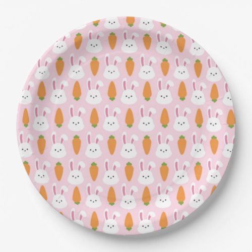 Bunnies Love Carrots Easter Paper Plates