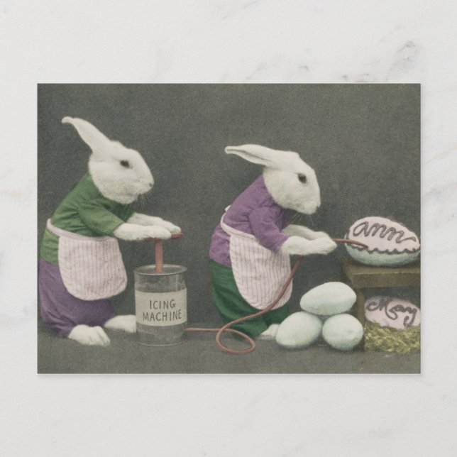 Bunnies Make the Eggs Postcard (Front)