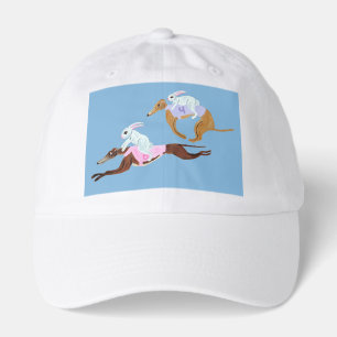 Bunnies Riding on Greyhounds  Hat