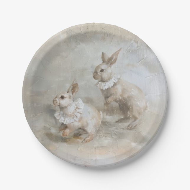 Bunnies - Round Paper Plates (Front)