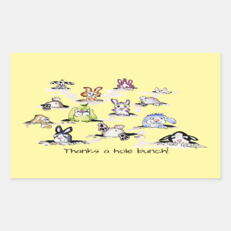 Bunnies: Thanks a Hole Bunch Sticker