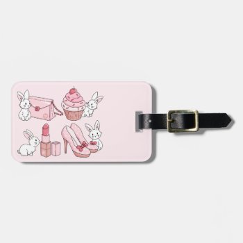 Bunnies With Pink Stuff Luggage Tag by bunnieswithstuff at Zazzle