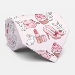 Bunnies With Pink Stuff Tie at Zazzle