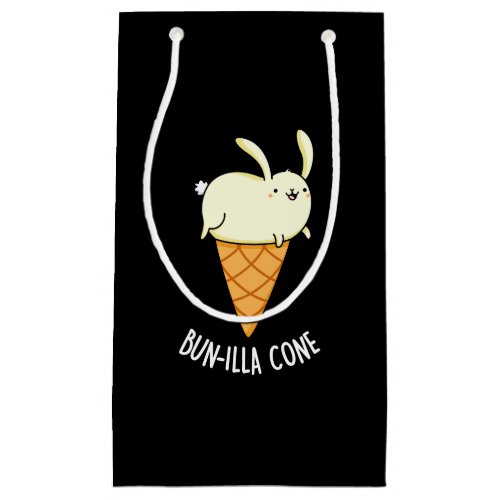 Bunnilla Cone Funny Bunny Vanilla Dark BG Small Gift Bag