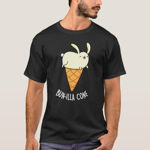 Bunnilla Cone Funny Bunny Vanilla Dark BG T_Shirt