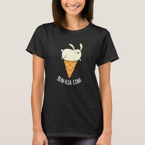 Bunnilla Cone Funny Bunny Vanilla Dark BG T_Shirt