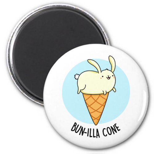 Bunnilla Cone Funny Bunny Vanilla Ice Cream Pun Magnet