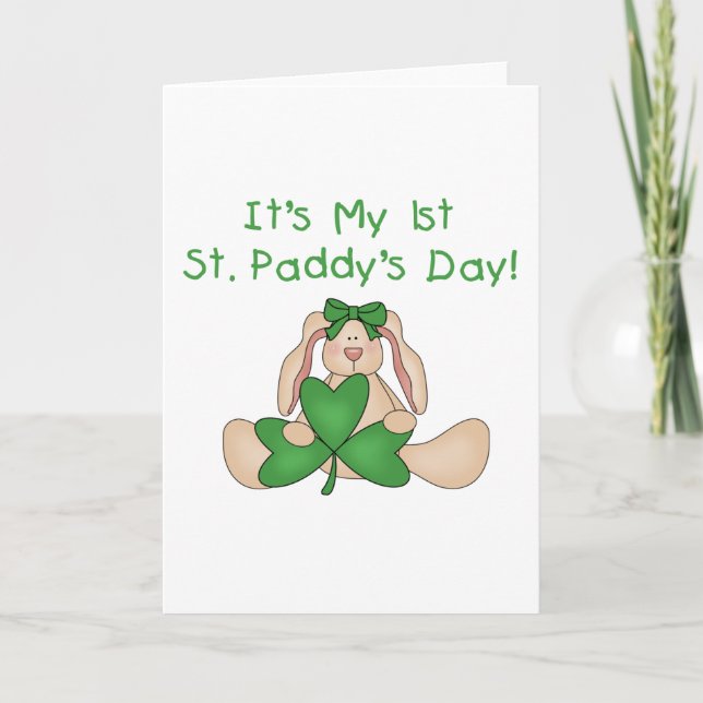 Bunny 1st St. Patrick's Day Tshirts and Gifts Card (Front)
