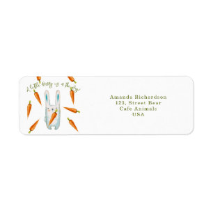 Bunny - A little bunny is on the way! baby shower Label