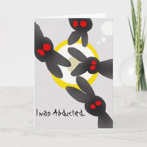 Bunny Abduction Holiday Card