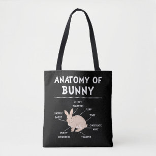Bunny Anatomy Rabbit Lover Bunny Mom Tote Bag