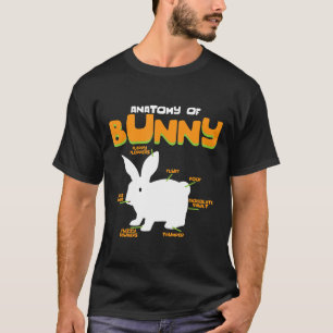 Bunny Anatomy Rabbit Lover Mom Funny Bunny Lover T-Shirt