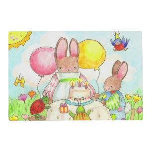 Bunny and Bug Birthday Placemat