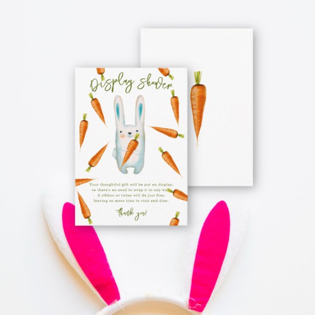 Bunny and carrot - display shower enclosure card (Creator Uploaded)