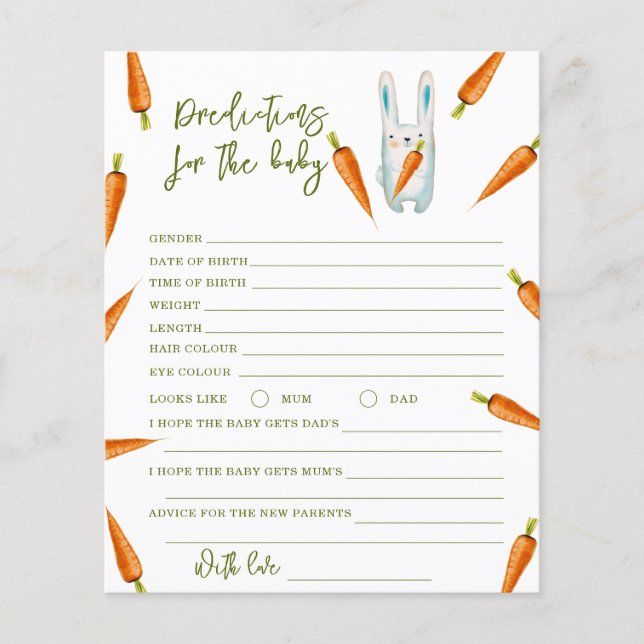 Bunny and carrot - predictions and advice baby (Front)