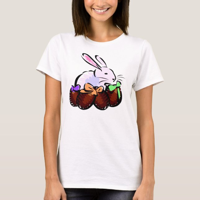 Bunny and Chocolate Eggs T-Shirt (Front)