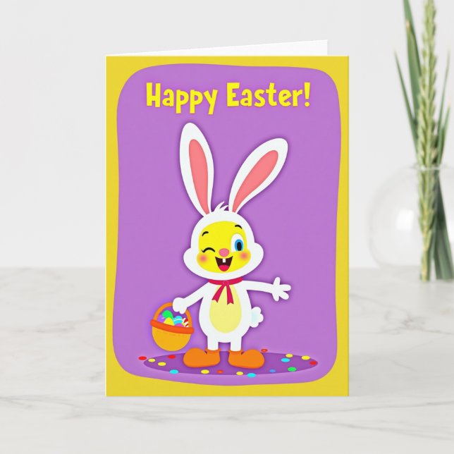 Bunny And Egg Pattern Card (Front)