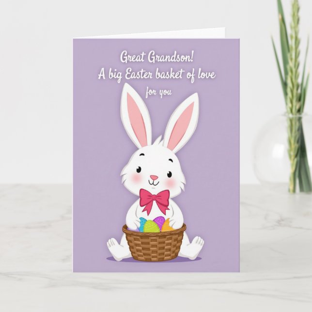 Bunny And Eggs Celebration Card (Front)