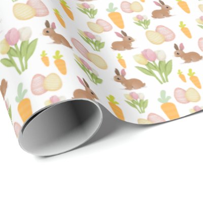 Bunny and Eggs Easter Gift Wrapping Paper Wrap