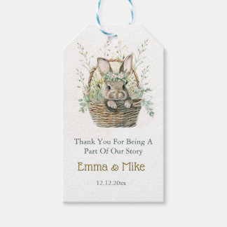 Bunny and Eucalyptus Baby Shower Gift Tags