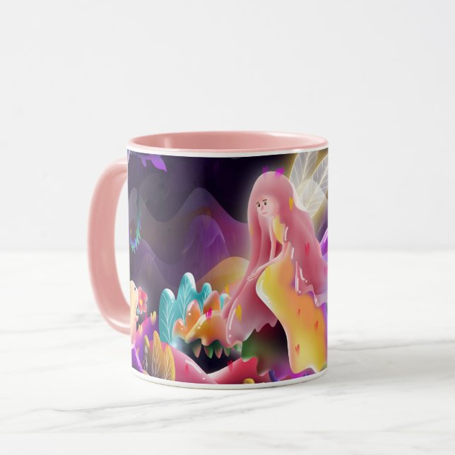 Bunny and Fairy Mug (Front Left)