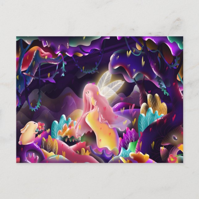  Bunny and Fairy Postcard (Front)