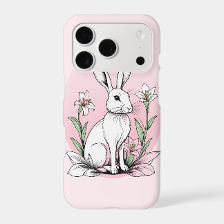 Bunny and Lilies iPhone 17 Pro Case