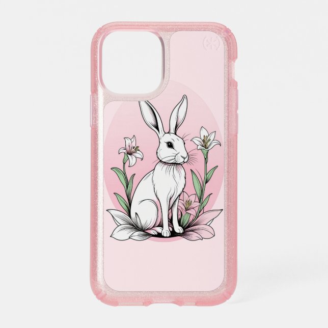 Bunny and Lilies Speck iPhone 11 Pro Case (Front)