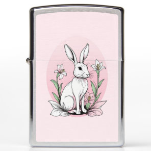 Bunny and Lilies Zippo Lighter