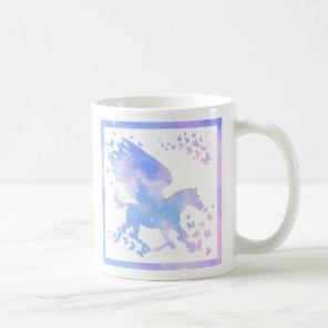 Bunny and Pegasus Clouds Coffee Mug