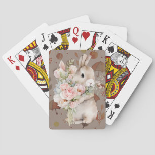 Bunny and Roses Poker Cards