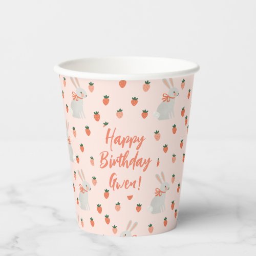 Bunny and Strawberry Paper Cups