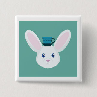 Bunny and Tea Button