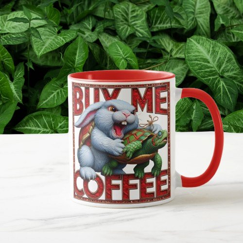 Bunny and Turtle Buy Me A Coffee Mug