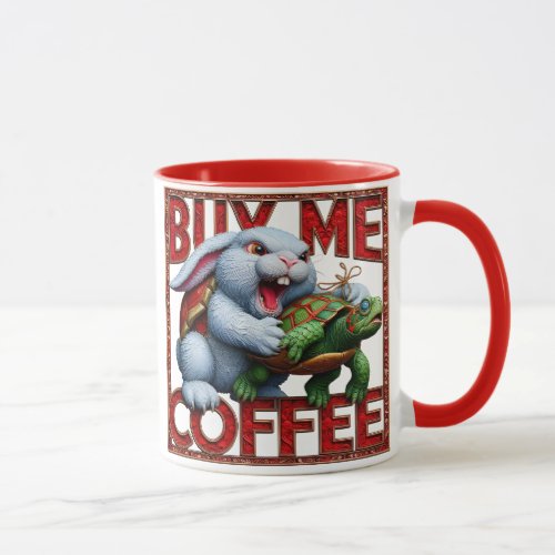 Bunny and Turtle Buy Me A Coffee Mug