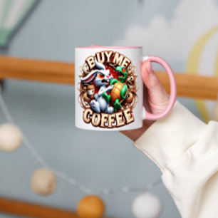 Bunny and Turtle with Coffee Cup Buy Me A Coffee