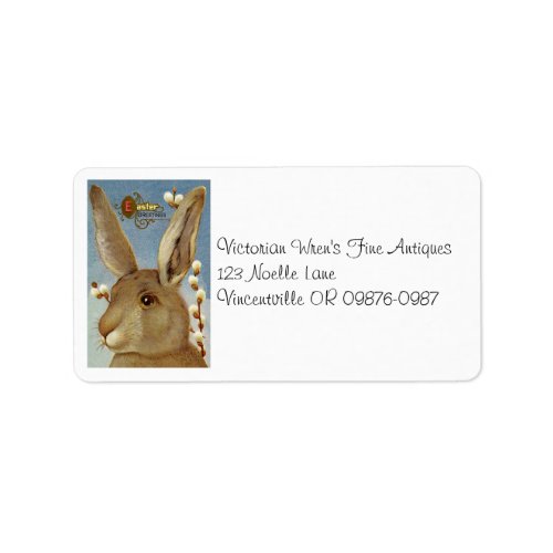 Bunny and Willow Branches Label