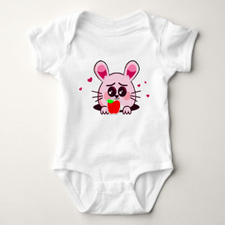 Bunny & Apple: A Sweet Pair of Whiskered Delights Baby Bodysuit