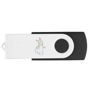 Bunny as Bride with Veil Flash Drive