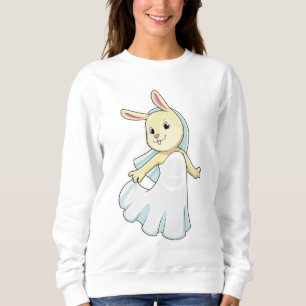 Bunny as Bride with Veil Sweatshirt