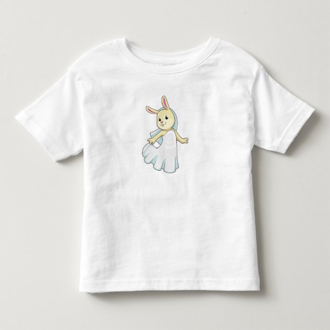 Bunny as Bride with Veil Toddler T-shirt (Front)