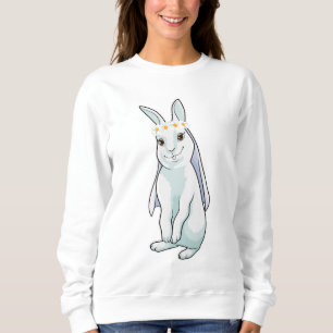 Bunny as Bride with Wreath of flowers Sweatshirt