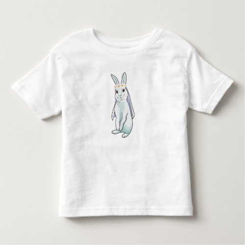 Bunny as Bride with Wreath of flowers Toddler T_shirt