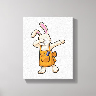 Bunny as Hairdresser with Comb & Scissors Canvas Print