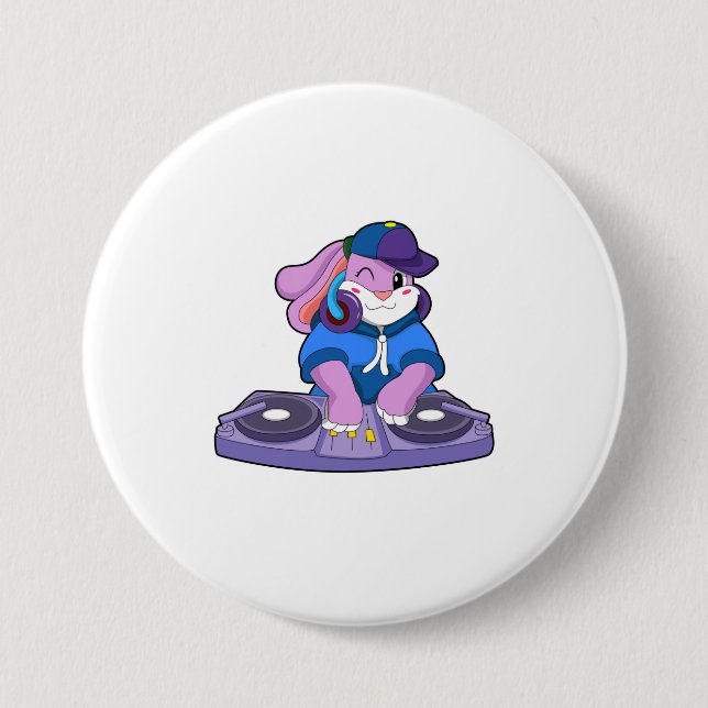 Bunny as Musician with Mixer Button (Front)